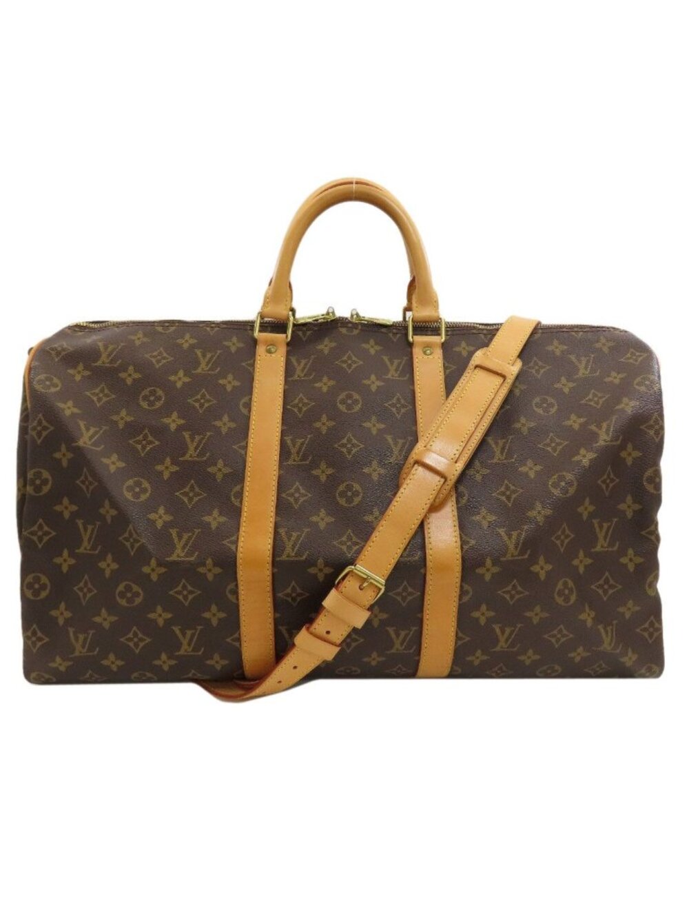 Louis Vuitton Keepall 50 Bandouliere Boston Bag Monogram Canvas